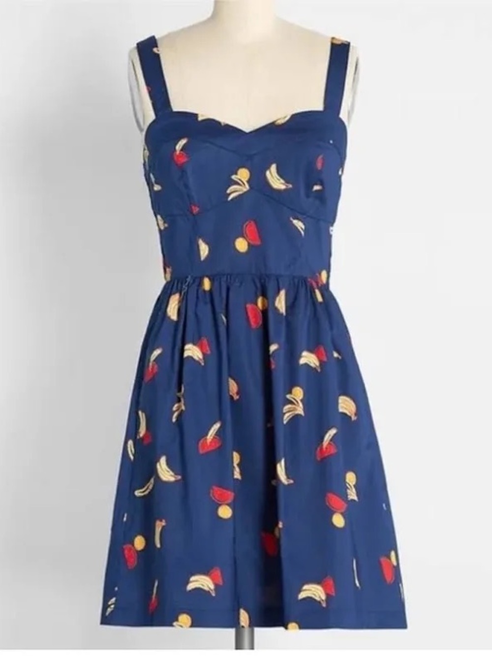 ModCloth “Peace of Mind in the Sunshine” Plus Size Fruit Print Sundress
